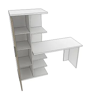 Рабочий стол со встроенным стеллажом HOF423