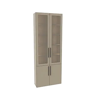 Шкаф книжный со стеклом L240 с подсветкой