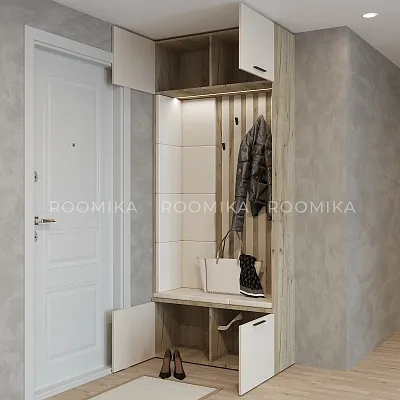 Секция с крючками с подсветкой и мягкими панелями L419