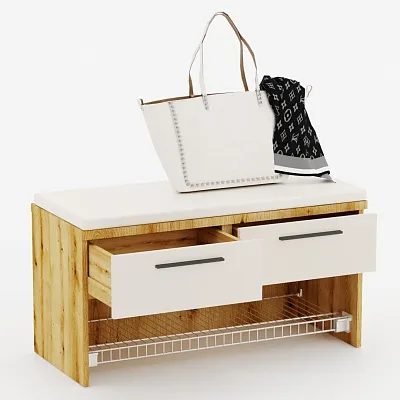 Тумба с 2 ящ. и полкой для обуви L462