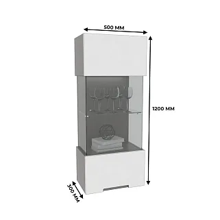 Шкаф навесной с подсветкой, фасады в эмали LE-350