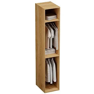 Шкаф 1 дверный узкий, фасады натуральный ротанг L220.60-1