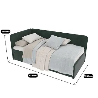 Кровать с подъемным механизмом и ящиком для белья RUBY М1