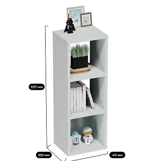 Cтеллаж сквозной книжный на 3 ниши с фасадом E803