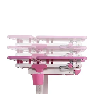 Комплект парта + стул трансформеры Lavoro Pink + лампа + подставка