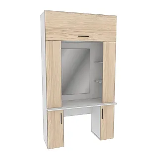 Стол туалетный с секцией и зеркалом L-404.44