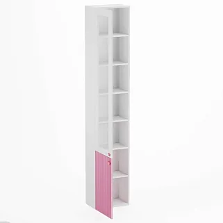 Шкаф книжный со стеклом, фасады в эмали LE241