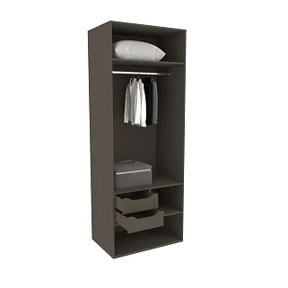 Шкаф двухдверный с узкими ящиками, фасады в эмали LE210.60-2