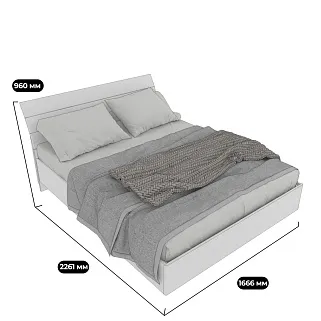 Кровать двуспальная Palermo с парящим эффектом, 160x200