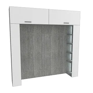 Ниша для кровати с секциями с подсветкой LG407.44