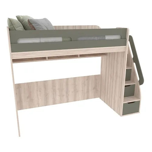 Кровать-чердак E977, 90x200 L/R