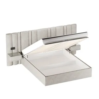 Кровать двуспальная мягкая HILTON с подъемным механизмом, мягкими панелями и тумбами, 160x200