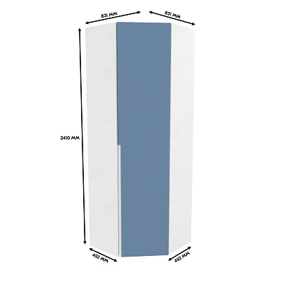 Шкаф угловой равносторонний, фасады в эмали LE218.1