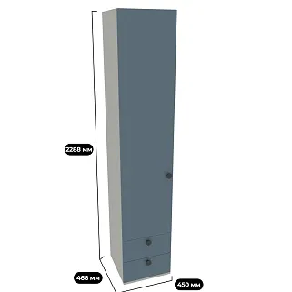 Шкаф 1 дверный с ящиками P221