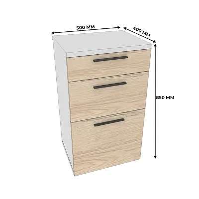 Тумба узкая 2 ящ. L875