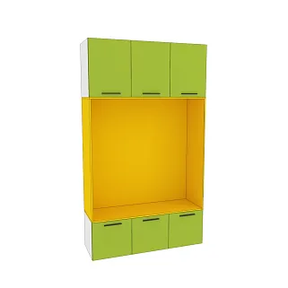 Шкаф с нишей и сидушкой L412.44