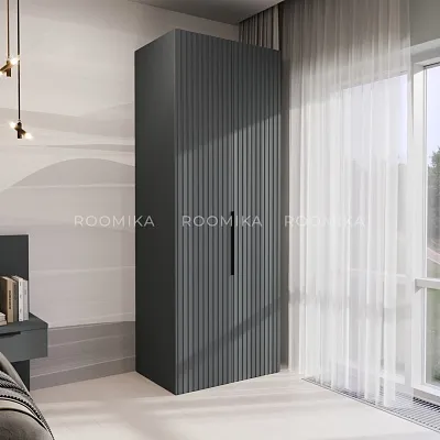 Шкаф 2 дверный, фрезерованные фасады в эмали LE210.60-1