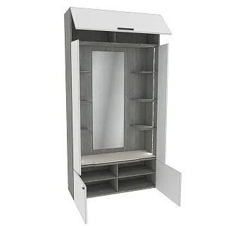 Секция с зеркалом и полками с подсветкой LG408