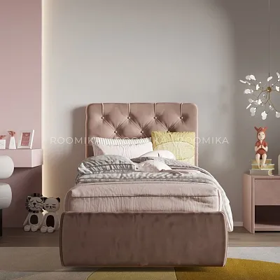 Кровать односпальная мягкая MIRA с подъемным механизмом, 90x190