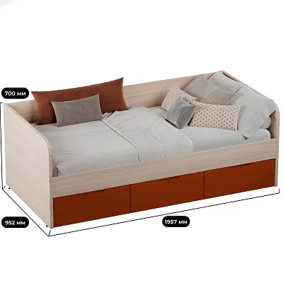 Кровать односпальная L913.90, 90x190