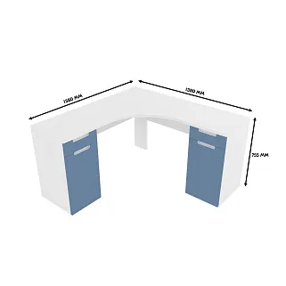 Cтол угловой равносторонний, фасады в эмали LE716