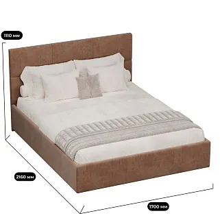 Кровать двуспальная мягкая VERSAL с подъемным механизмом, 160x200