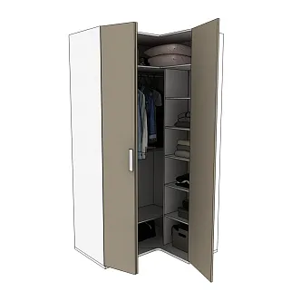 Шкаф угловой со складной дверью E209 L/R