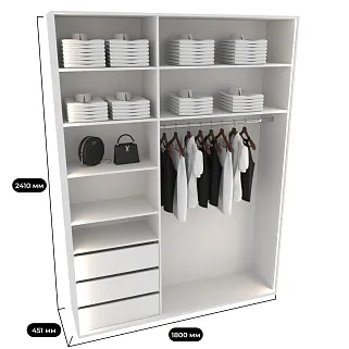 Шкаф с ящиками и штангой с подсветкой M180.45-1 L/R