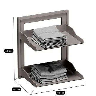 ALFA Рамка с боковым креплением, 2 полки, FRM5803.481.01