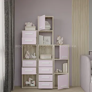 Стеллаж сквозной книжный на 12 ниш с ящиками E803,E804,E805