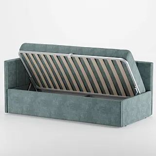 Кровать с подъемным механизмом и ящиком для белья LINE М1