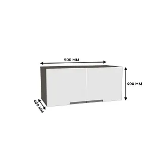 Антресоль широкая на 900мм, фасады в эмали LE-461.1
