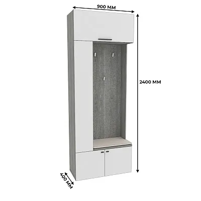 Секция с вешалкой и полками с подсветкой LG409 L/R