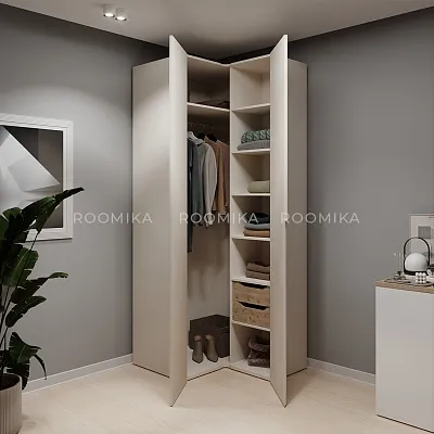 Шкаф угловой, фасады в эмали LE207 L/R