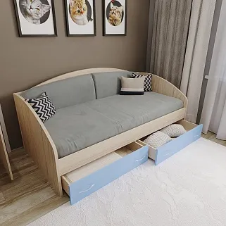 Кровать односпальная с ящиками P902N, 90x190