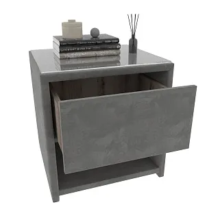 Тумба прикроватная мягкая, стекло прозрачное SUNRISE 751