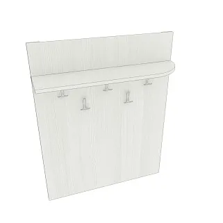 Вешалка настенная с  радиусной полкой P178 L/R