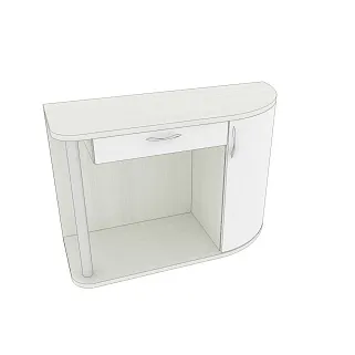 Туалетный столик с ящиком и радиусным фасадом P700.51 L/R