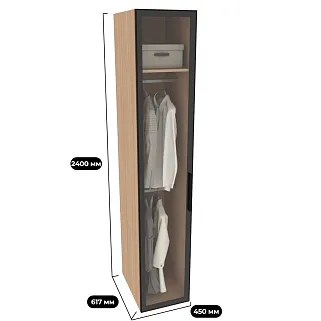 Шкаф для спальни с двумя штангами и полкой R220.60-1