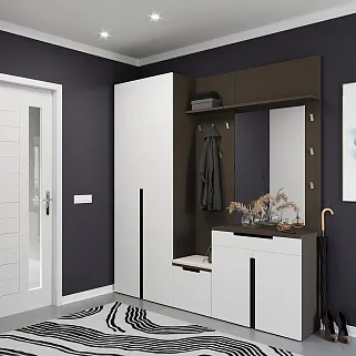 Шкаф одностворчатый, фасады в эмали LE-221.40-1