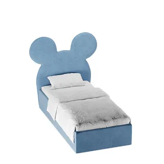 Кровать односпальная мягкая MICKEY с подъемным механизмом, 90x200