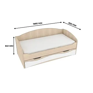 Кровать с выдвижным спальным местом P910, 90x190
