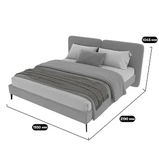 Кровать двуспальная мягкая MONTANA, 140x200