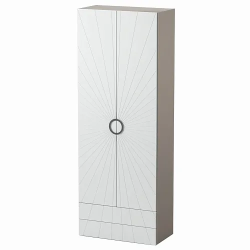 Шкаф 2 дверный с ящиками, фрезерованные фасады в эмали LE211.44