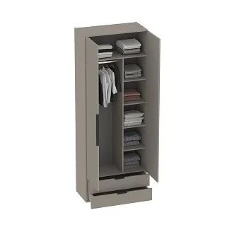 Шкаф 2 дверный с ящиками, фасады в эмали LE-211.44