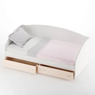 Кровать односпальная с ящиками и бортиком P902N, 90x190