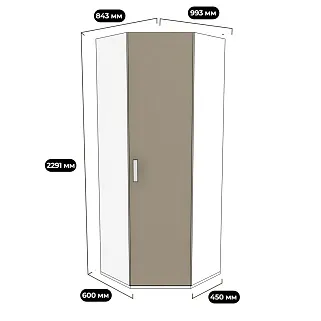 Шкаф угловой 846*996мм E218 L/R