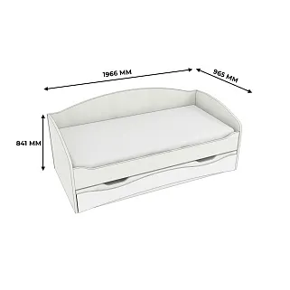 Кровать с выдвижным спальным местом P910, 90x190