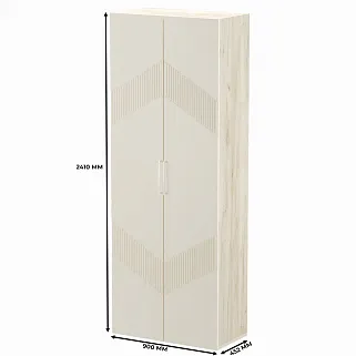 Шкаф 2 дверный, фрезерованные фасады в эмали LE-210.44-1