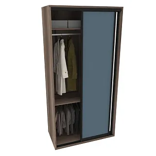 Шкаф-купе ХG120.60-1, профиль INTEGRO, фасад МДФ/зеркало серебро